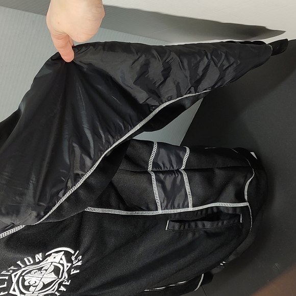 Men's M Affliction Embroidered Jacket 100% Polyester Black White - Picture 3 of 6